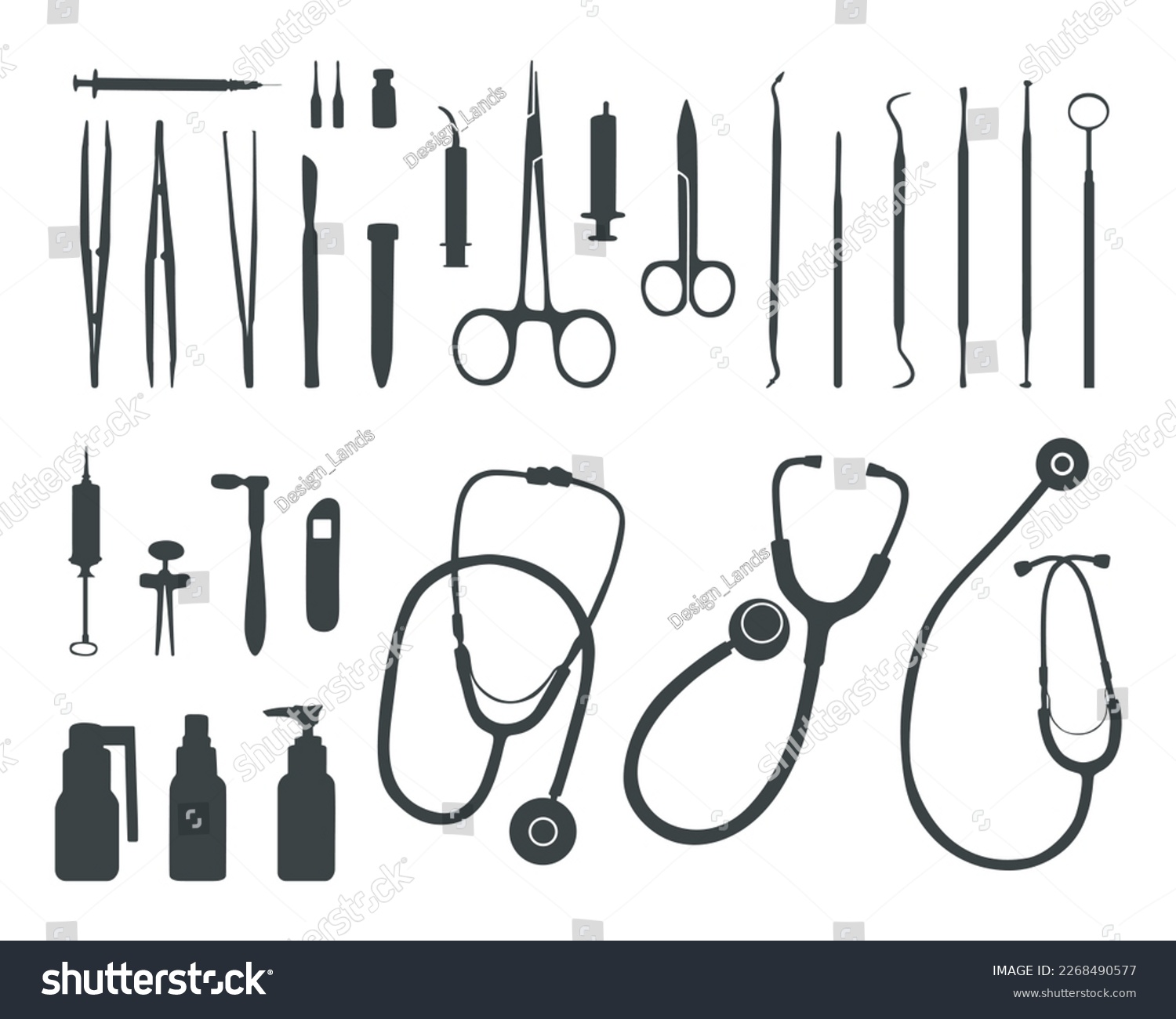 SVG of Medical tools silhouette, Doctor tools silhouette, Medical equipment SVG svg