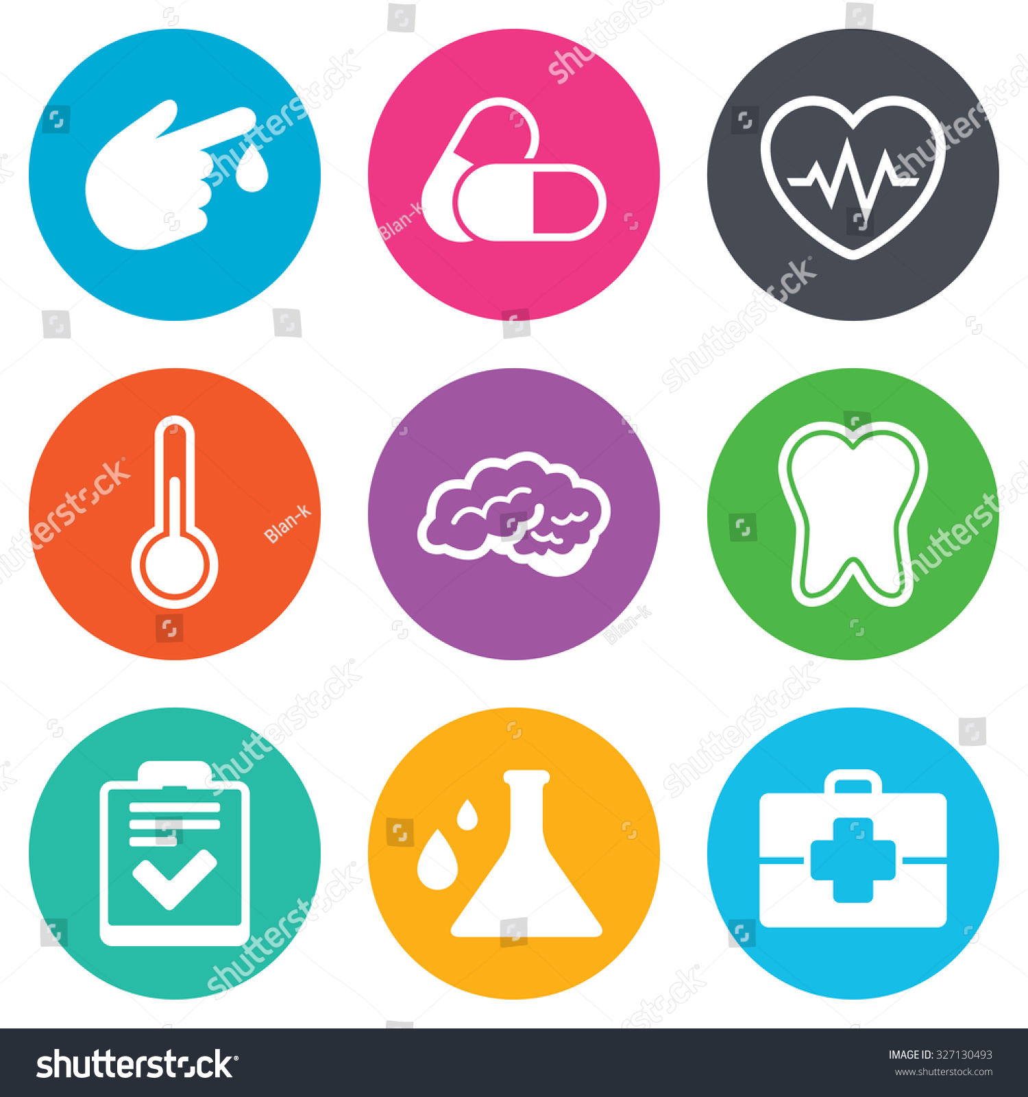Medicine Healthcare Diagnosis Icons Tooth Pills Stock Vector 327130493 ...