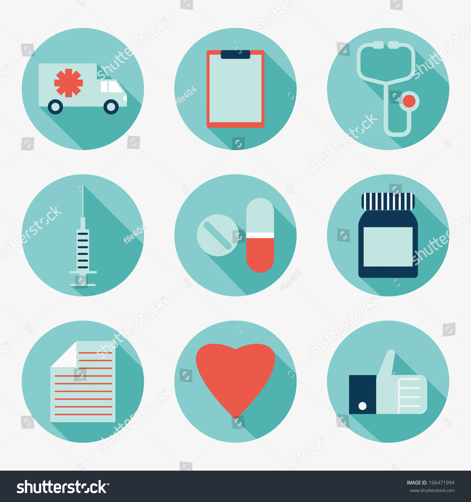 Medicine Icons Stock Vector 166471994 : Shutterstock