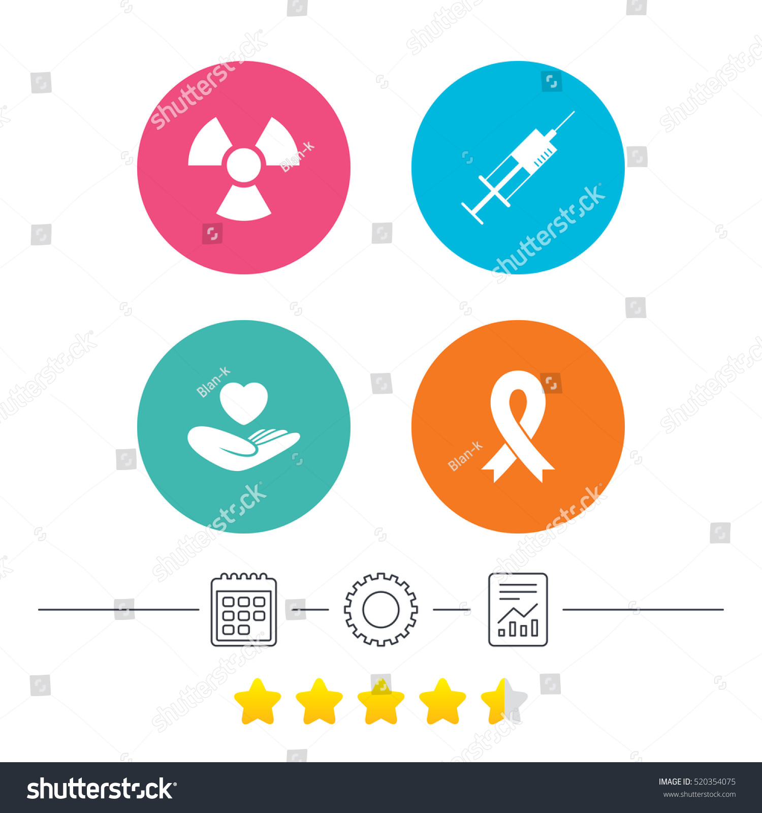 Syringe life insurance radiation and ribbon signs Breast cancer awareness