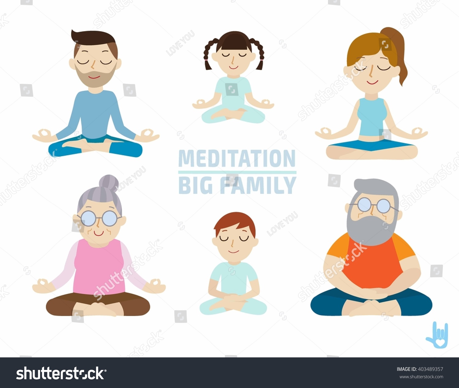 Meditation People Character Design Healthcare Concept Stock Vector ...