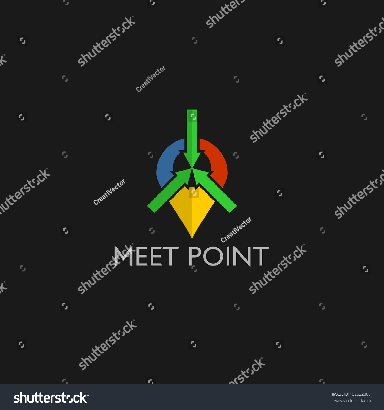 Meet Point Logo Design Template Vector เวกเตอร์สต็อก (ปลอดค่าลิขสิทธิ์) 452622388 Shutterstock
