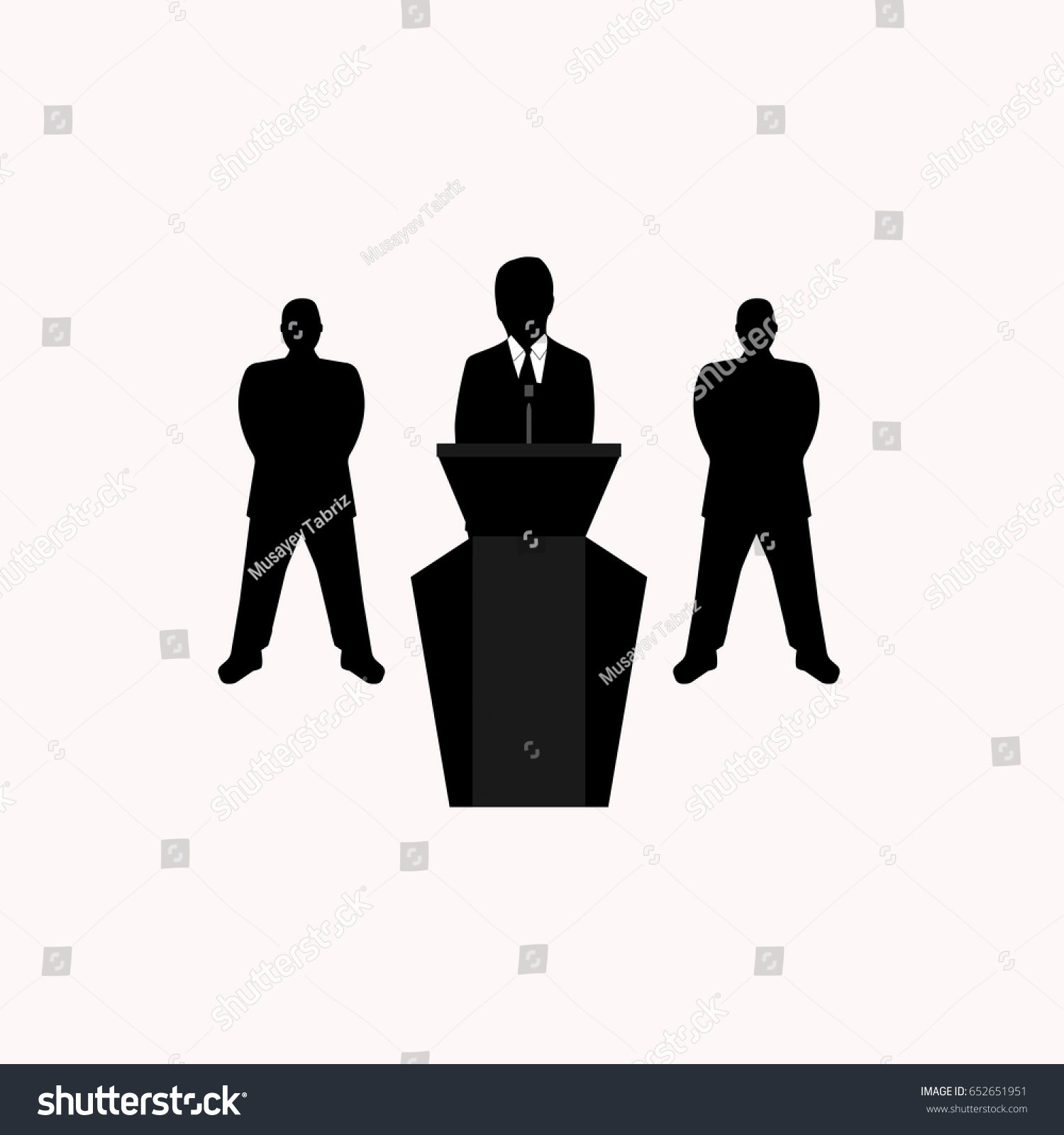 Meeting Icon Bodyguard Vector Stock Vector (Royalty Free) 652651951 ...