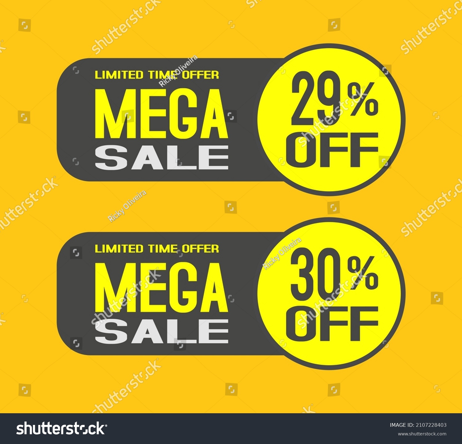 SVG of mega sale tags offers 29 and 30 percent off svg