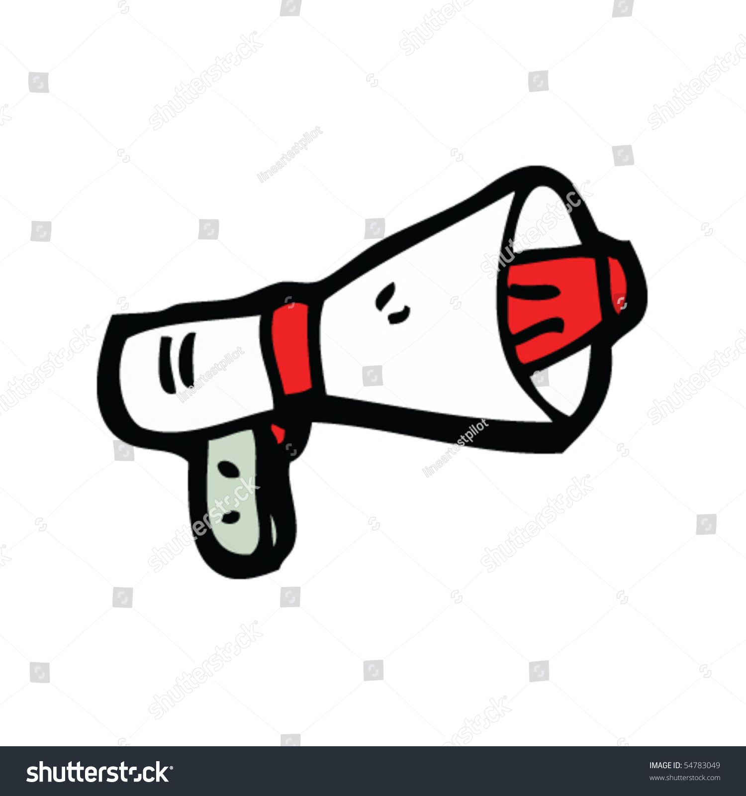 Megaphone Cartoon Stock Vector Illustration 54783049 : Shutterstock