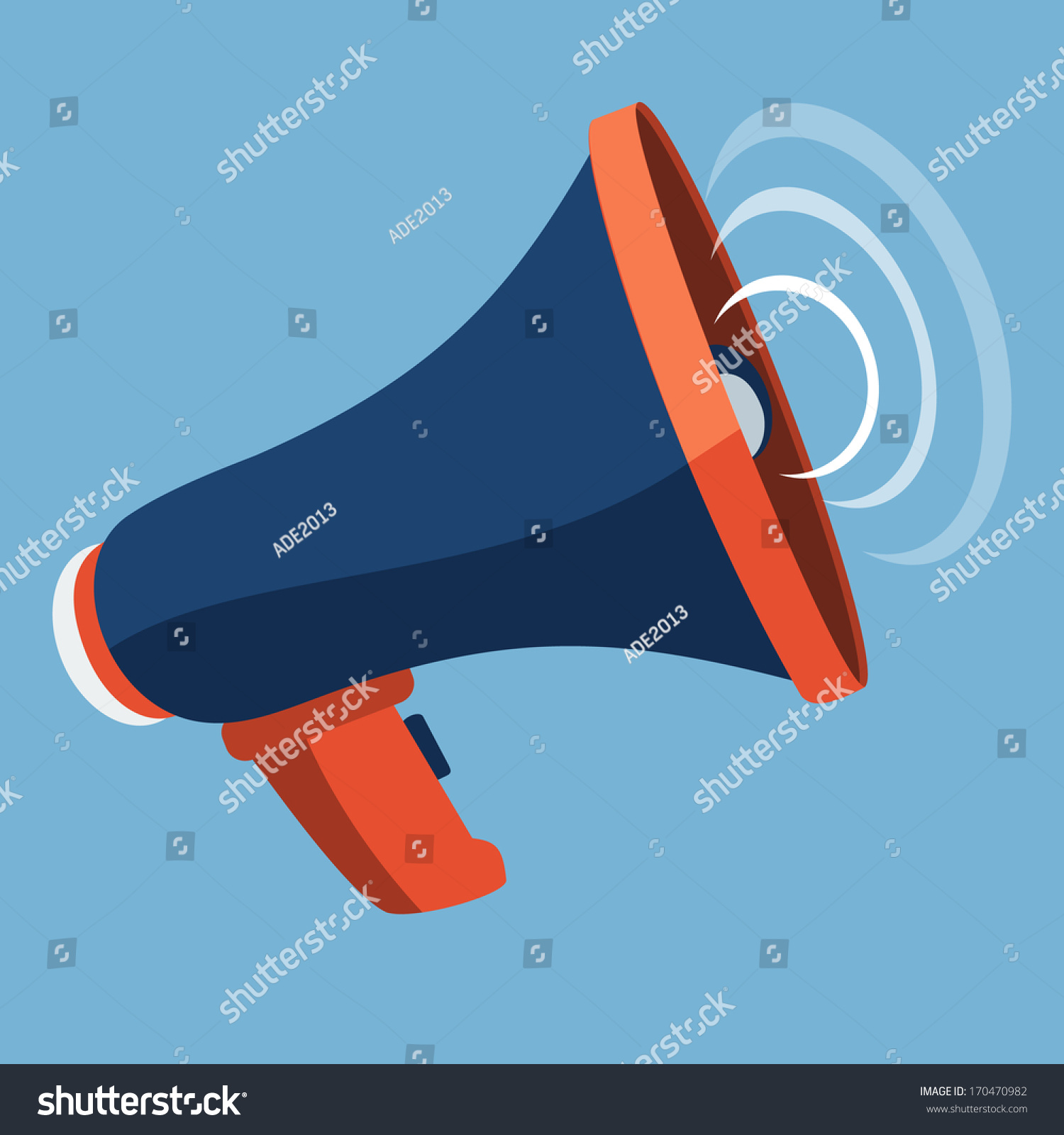 Megaphone Flat Icon Stock Vector (Royalty Free) 170470982 - Shutterstock