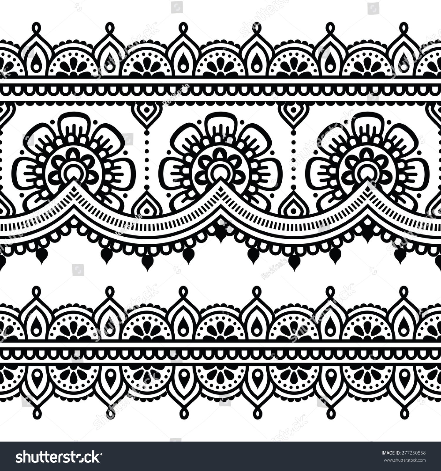 mehndi indian henna tattoo seamless pattern stock vector 277250858 mehndi indian henna tattoo seamless pattern stock vector 277250858