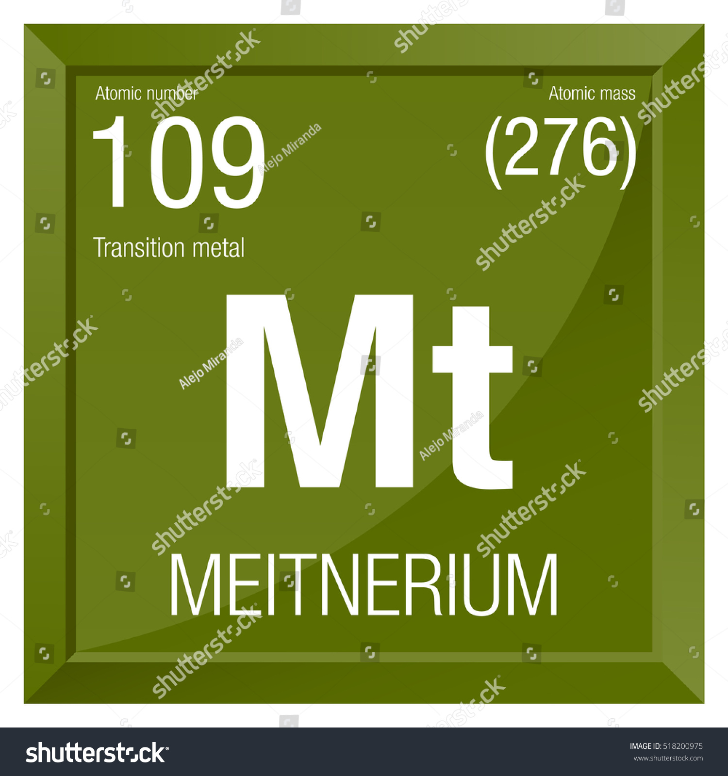 Meitnerium Symbol Element Number 109 Periodic Stock Vector Royalty Free 518200975 Shutterstock 2953