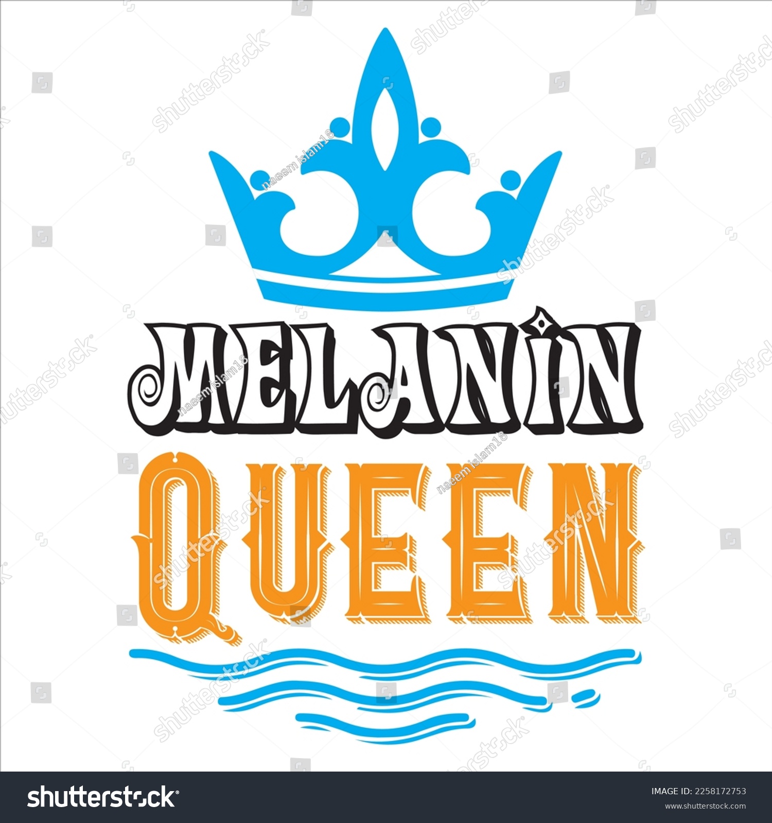 SVG of Melanin Queen t-shirt design vector file svg