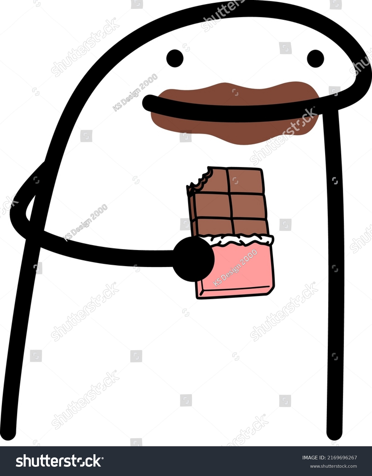 Meme Boy Eating Chocolate Bar His Stock Vector (Royalty Free ...