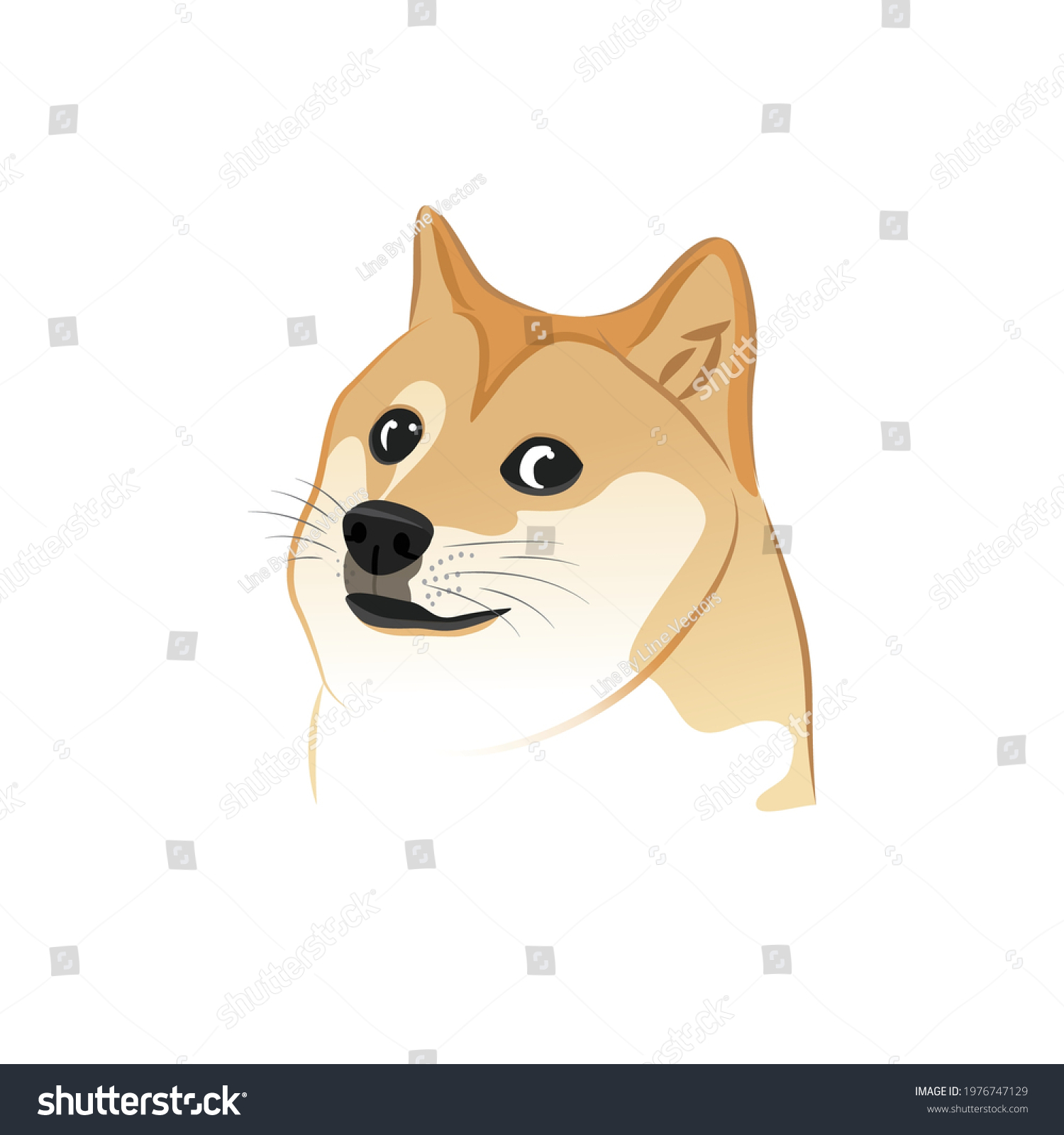 SVG of Meme Dog, Dogecoin, DOGE Cryptocurrency, Viral Meme, To The Moon, Funny Dog, Dog Illustration, Dog Vector, Cute Puppy, Shiba Inu, Japanese Breed, Vector Illustration svg