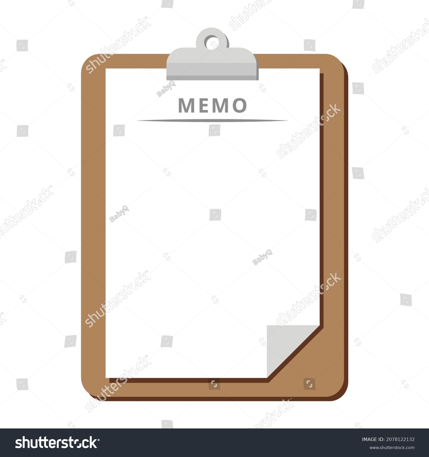 Memo Clipboard Paper Cartoon Vector Isolated Stock Vector (Royalty Free