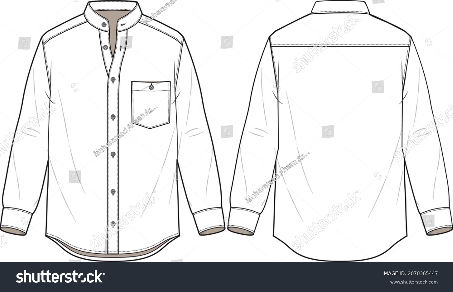 Men Boys Buttos Zip Shirts Vector Stock Vector (Royalty Free ...