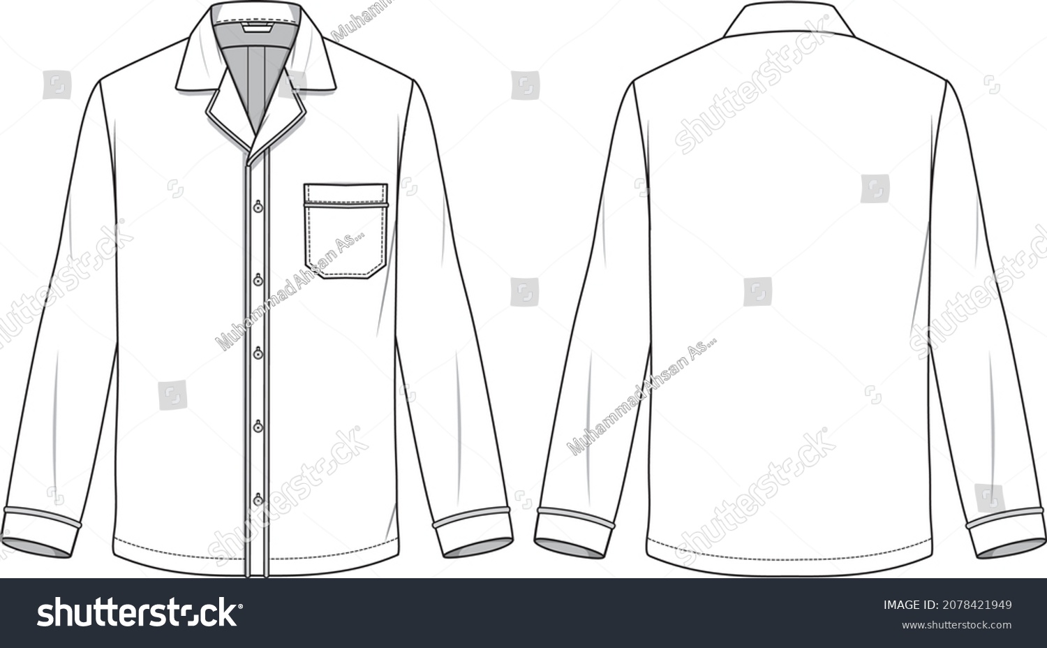 Men Boys Wear Shirts Pocket Vector Stock Vector (Royalty Free ...