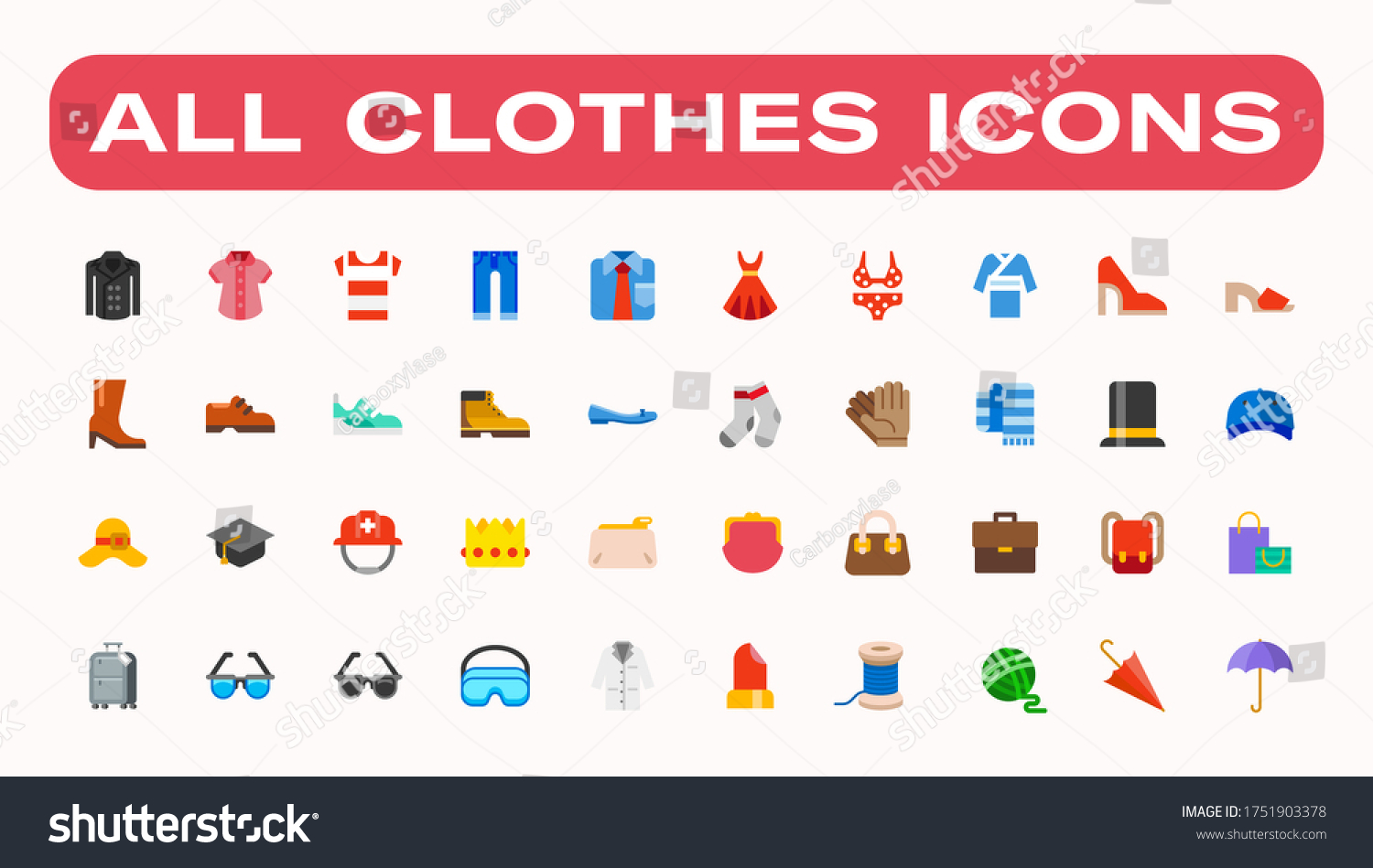 SVG of Men and women clothes vector icon set. Isolated all clothes, apparels, wears and accessories cartoon, flat style illustrations collection svg