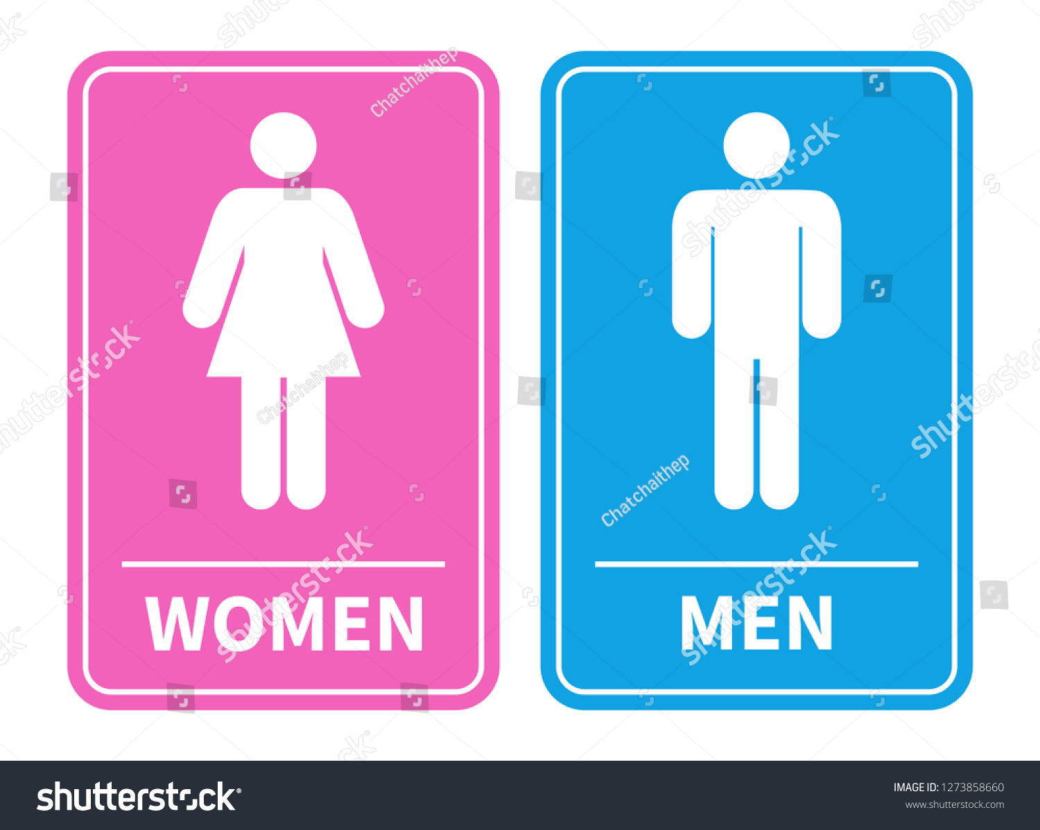 Men Women Restroom Sign Male Female Stock Vector Royalty Free