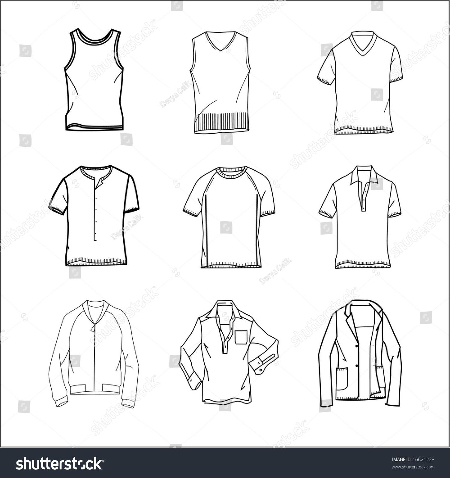 Men Fashion Set Stock Vector Illustration 16621228 : Shutterstock