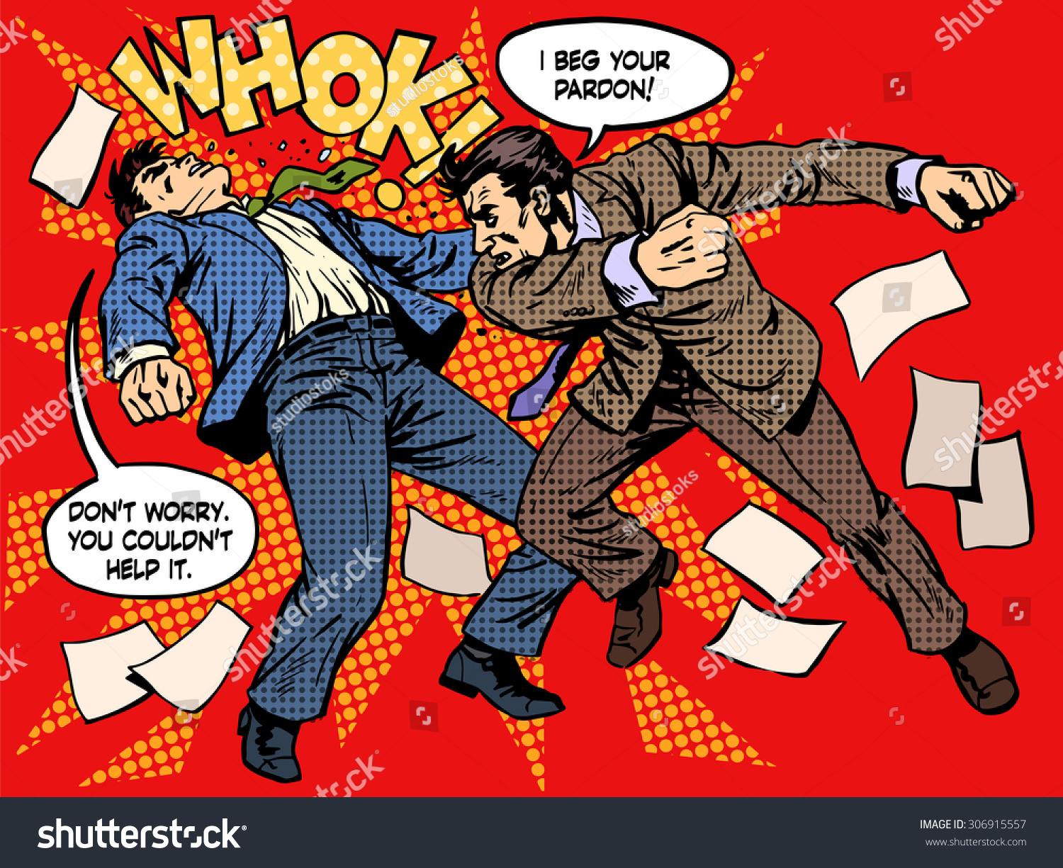 Men Fighting Street Crime Emotions Anger Stock Vector (Royalty Free ...