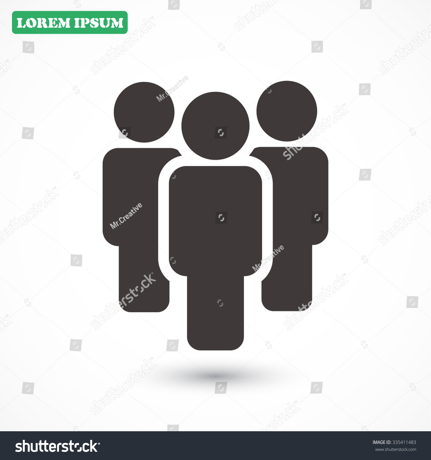 Men. Icon Vector - 335411483 : Shutterstock