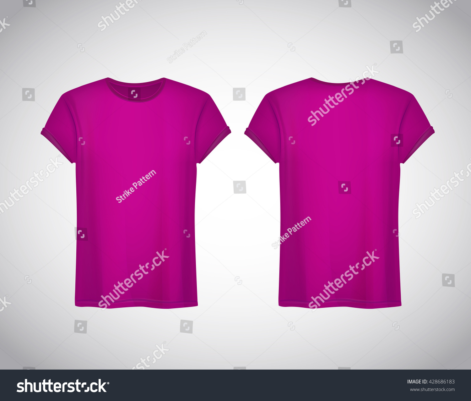 Men Pink Tshirt Realistic Mockup Short Stock Vector 428686183 ...