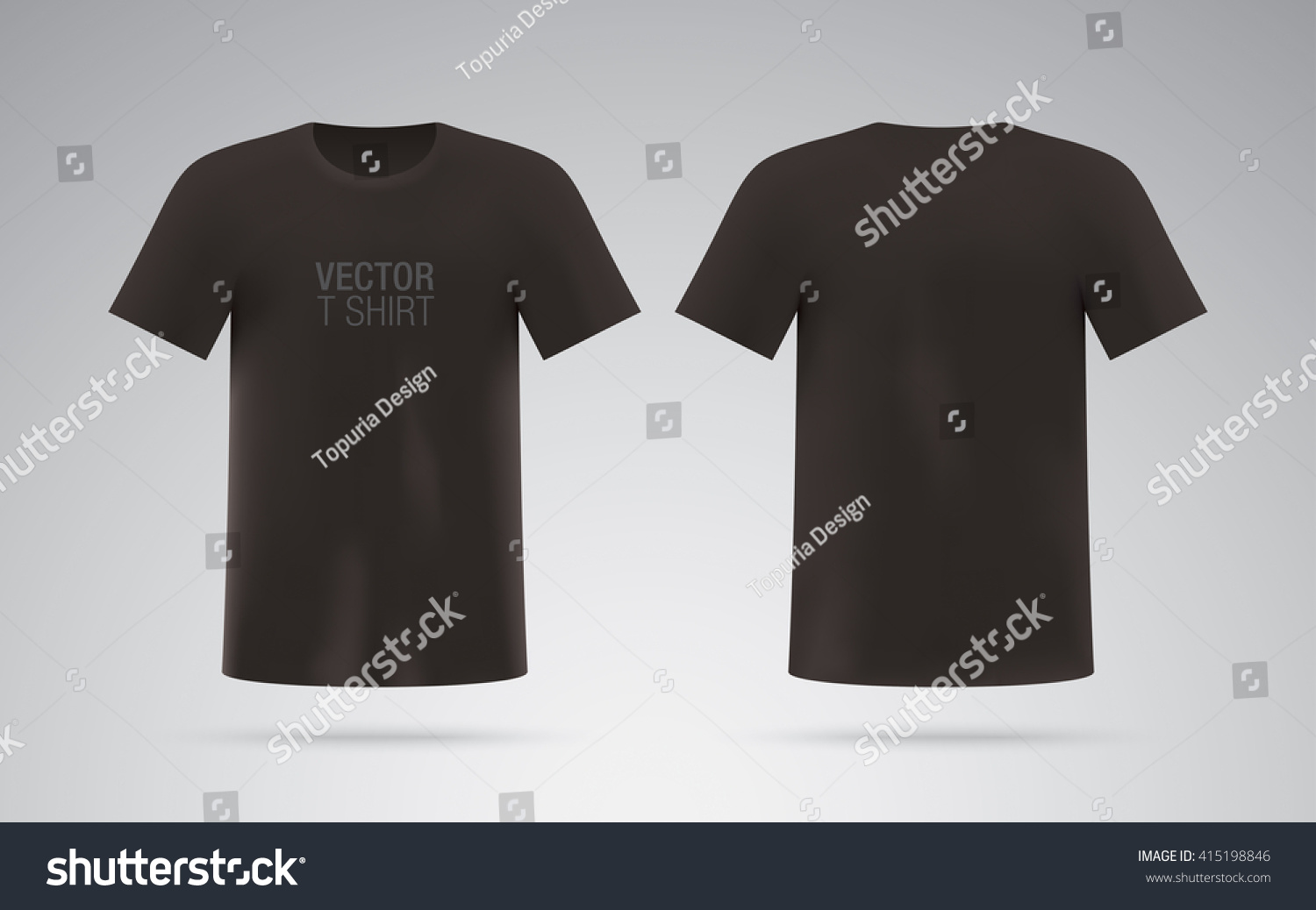 Download Men'S Black T-Shirt. Short Sleeve Vector T-Shirt Template ...