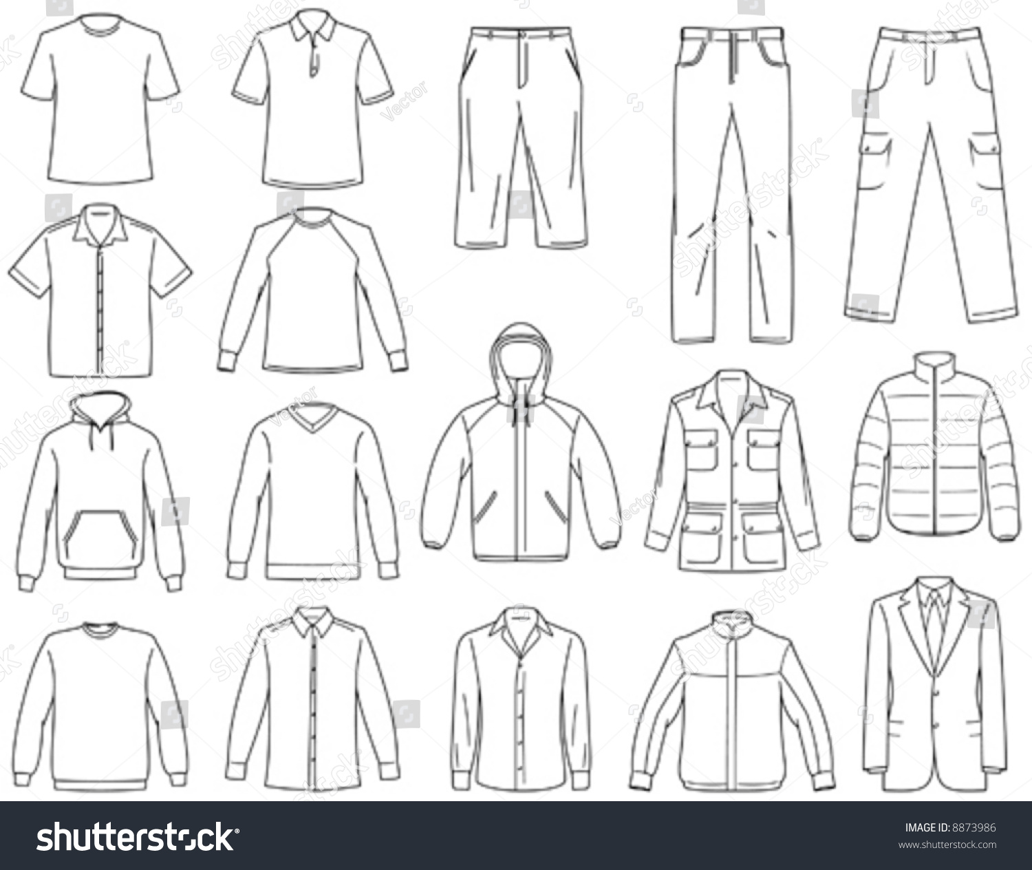 Clothes Illustration Youll Find More Clothes Stock Vector (Royalty Free ...