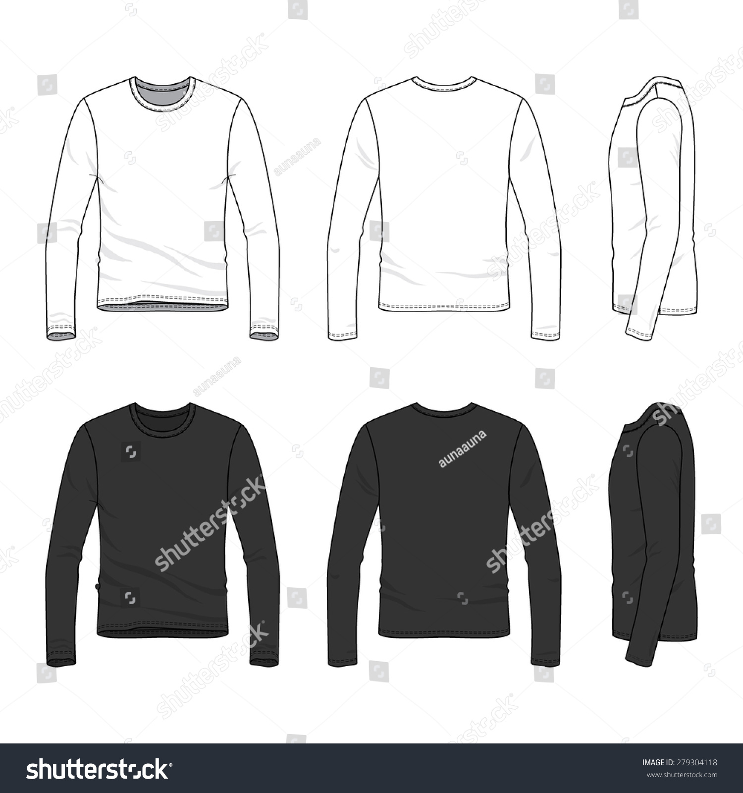 Mens Clothing Set White Black Colors Stock Vector 279304118 - Shutterstock