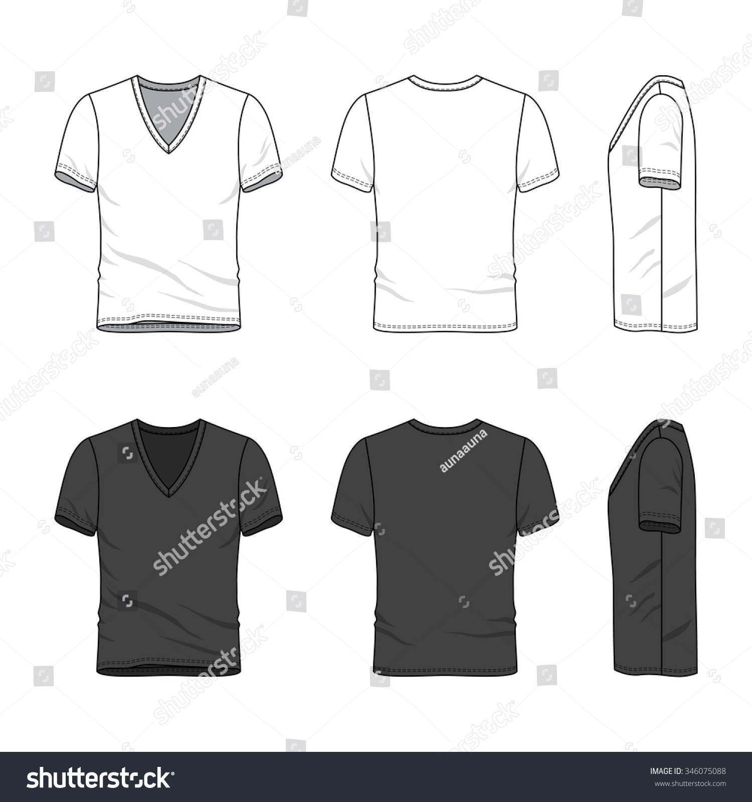 Mens Clothing Set White Black Colors Stock Vector 346075088 - Shutterstock
