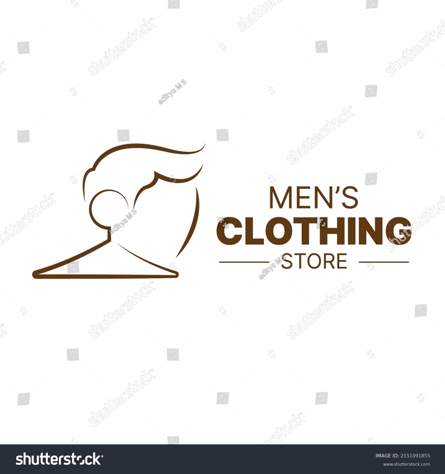 Mens Clothing Store Logo Design Brown Stock Vector (Royalty Free ...