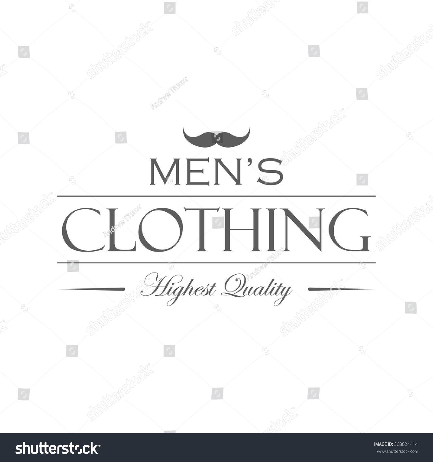 Mens Clothing Store Logo Isolated Badge Stock Vector 368624414 ...