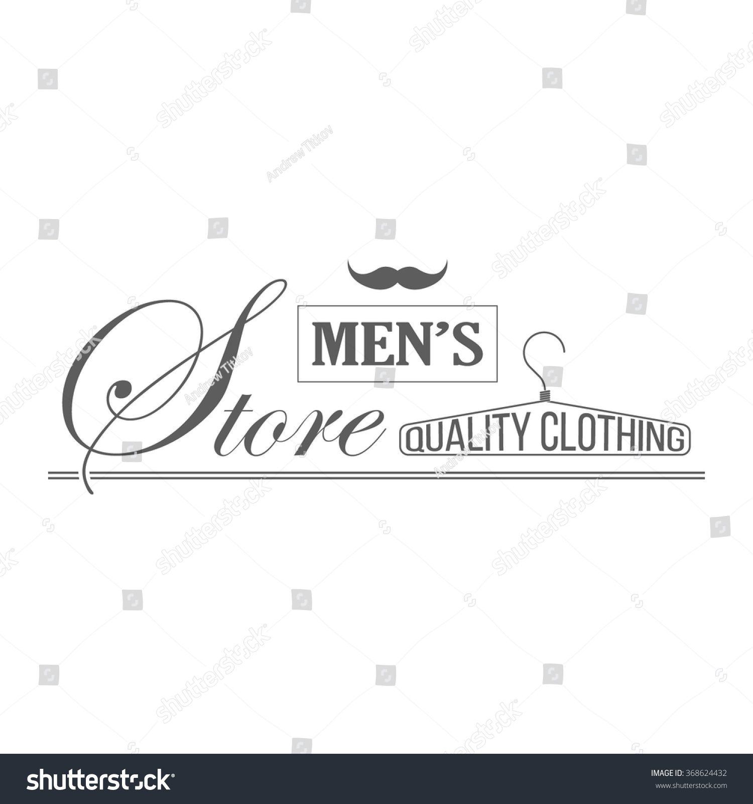 Men'S Clothing Store Logo Template. Emblem Of Clothing Store On ...