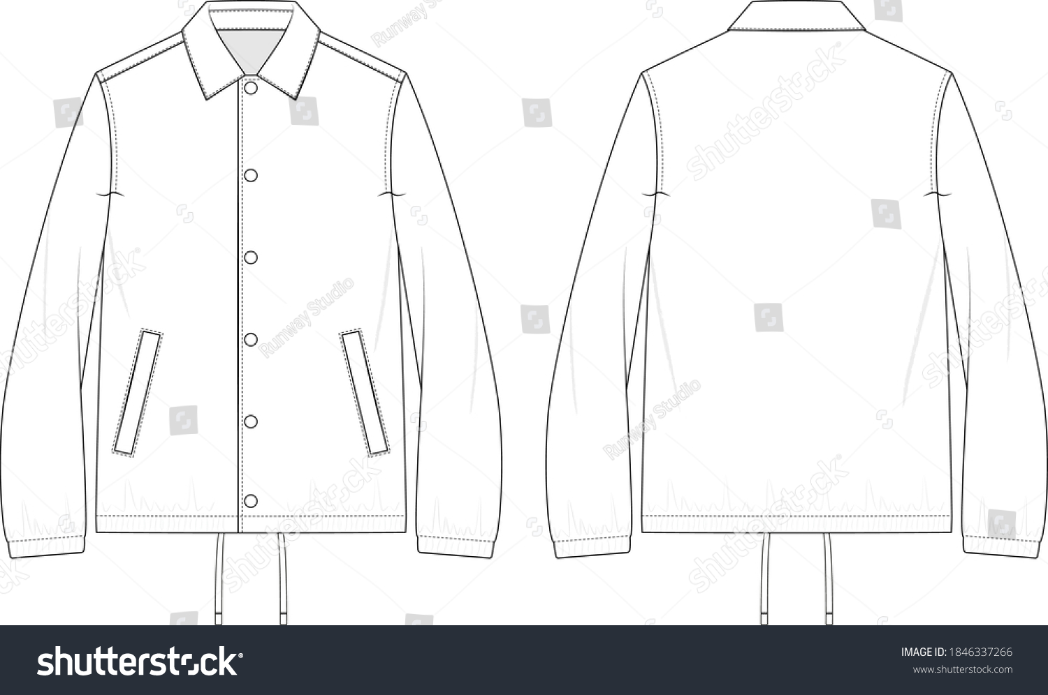 snap front coaches jacket