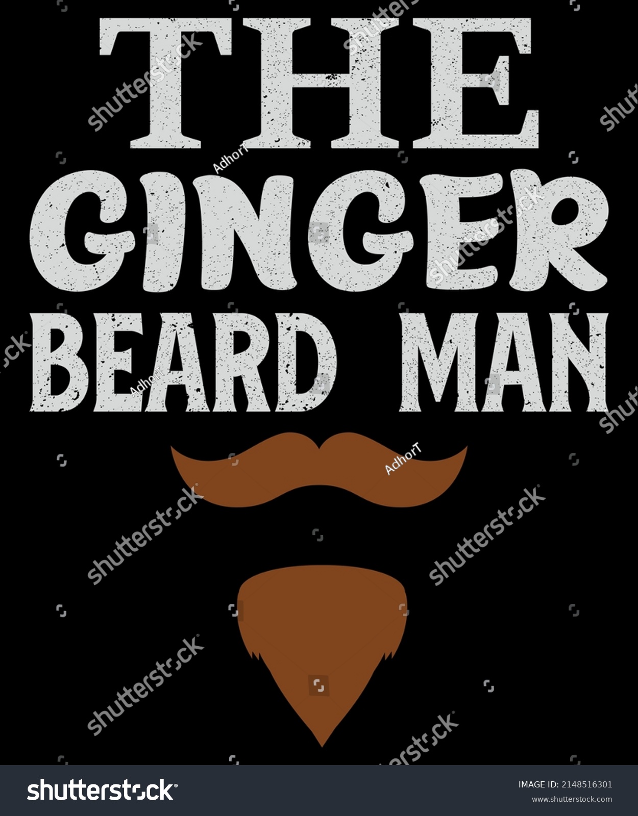 SVG of Men's Ginger Beard Man Funny Redhead Irish Bearded Men Gift T-Shirt The Ginger Beard Man svg