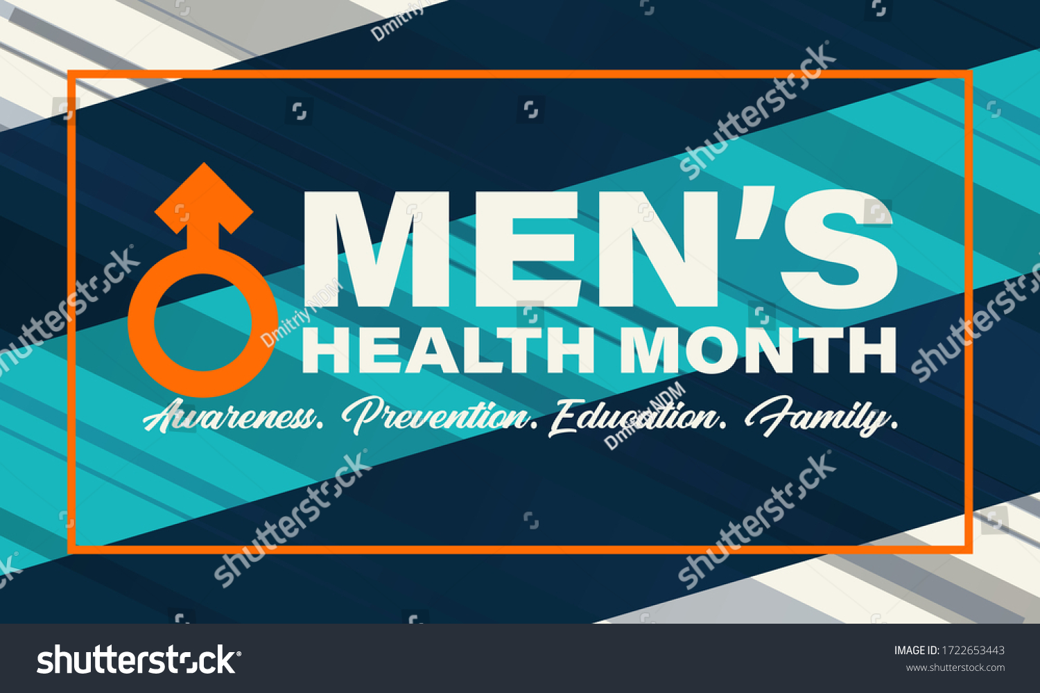 Mens Health Month June Poster Card Stock Vector Royalty Free 1722653443 Shutterstock