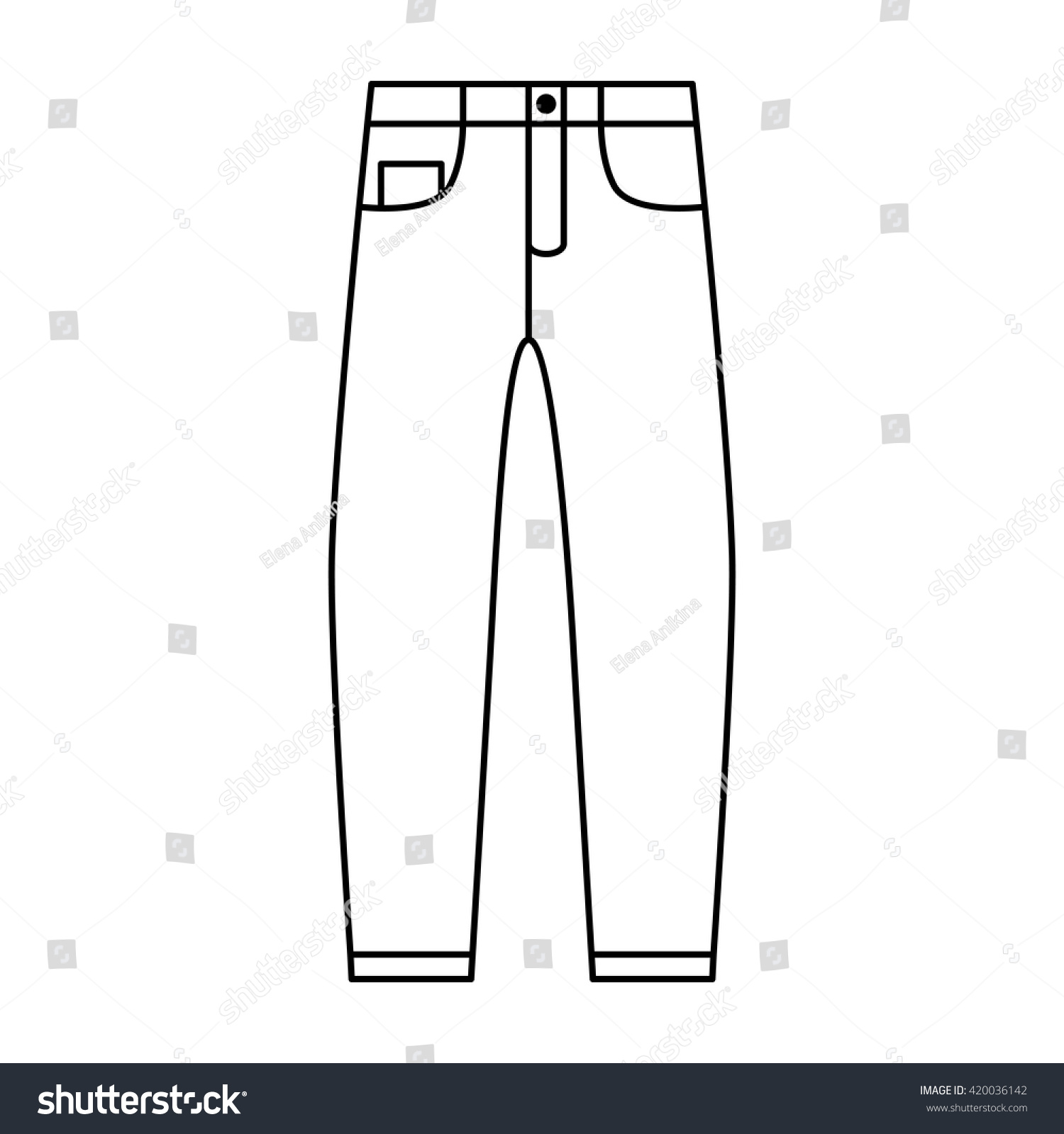 Mens Pants Fashion Element Mens Jeans Stock Vector 420036142 - Shutterstock