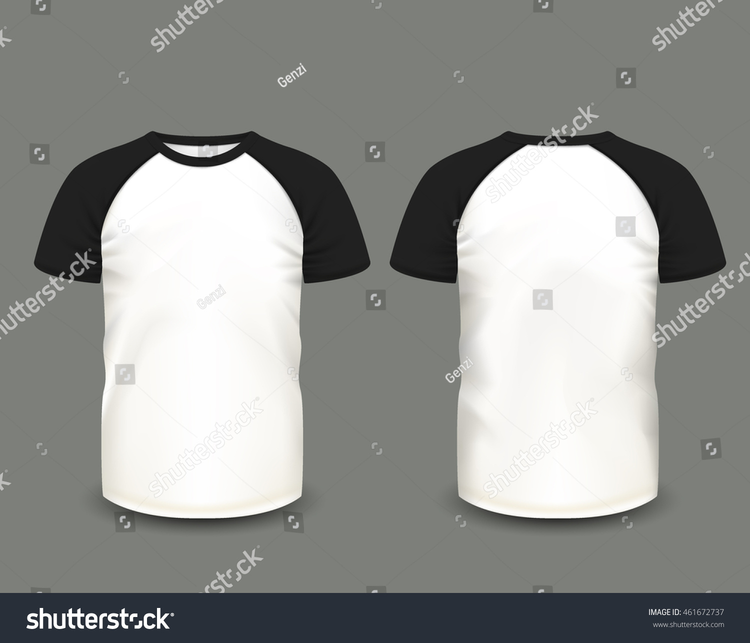 Download Mens Raglan Tshirt Black Short Sleeve Stock Vector ...