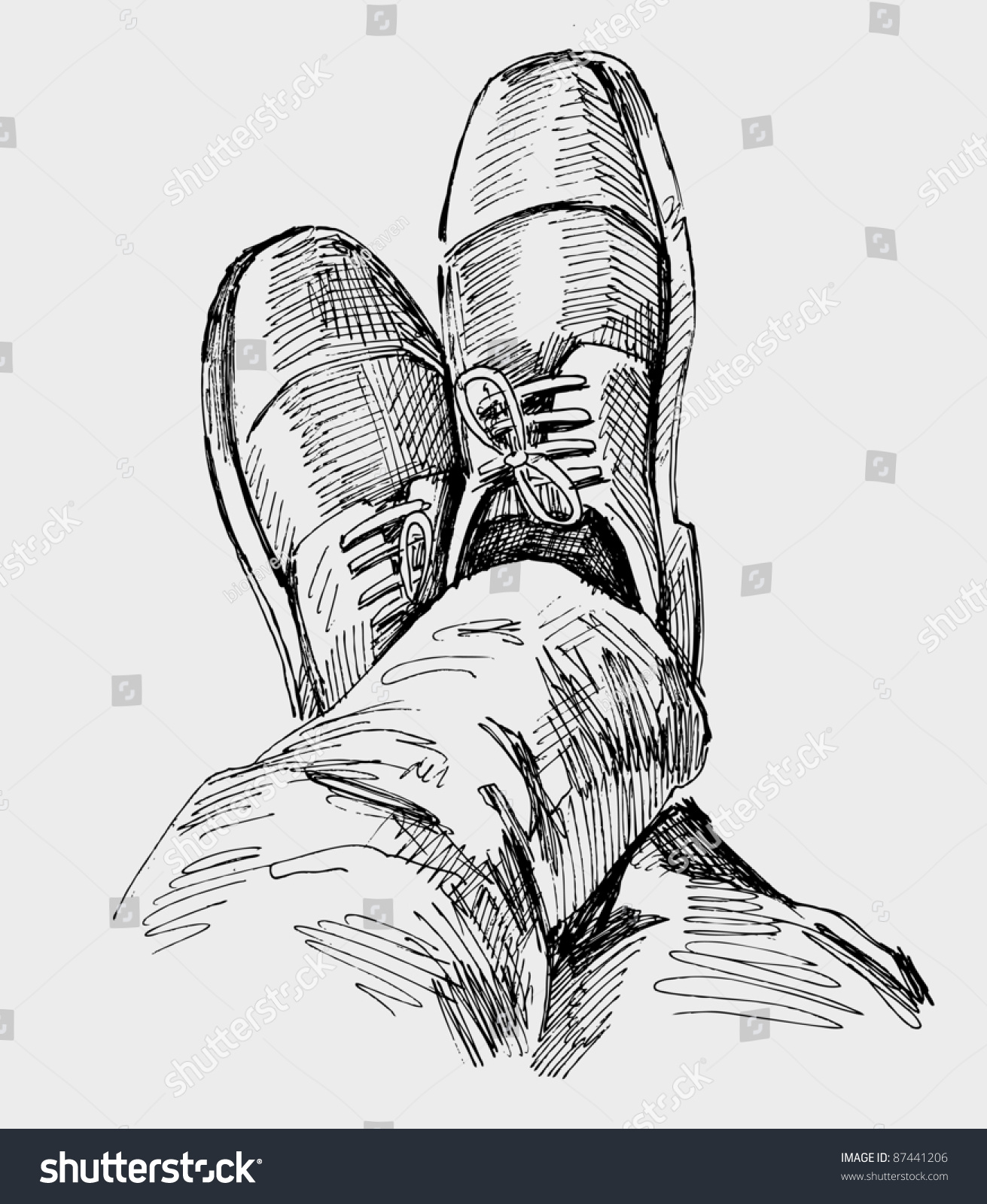 Men'S Shoes Stock Vector Illustration 87441206 : Shutterstock