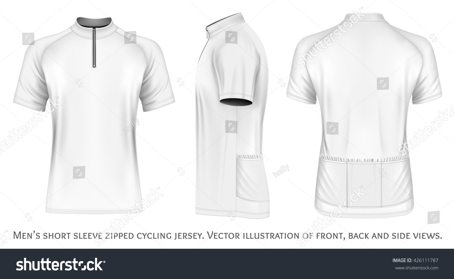 Download Mens Short Sleeve Cycling Jersey Short Stock Vector ...