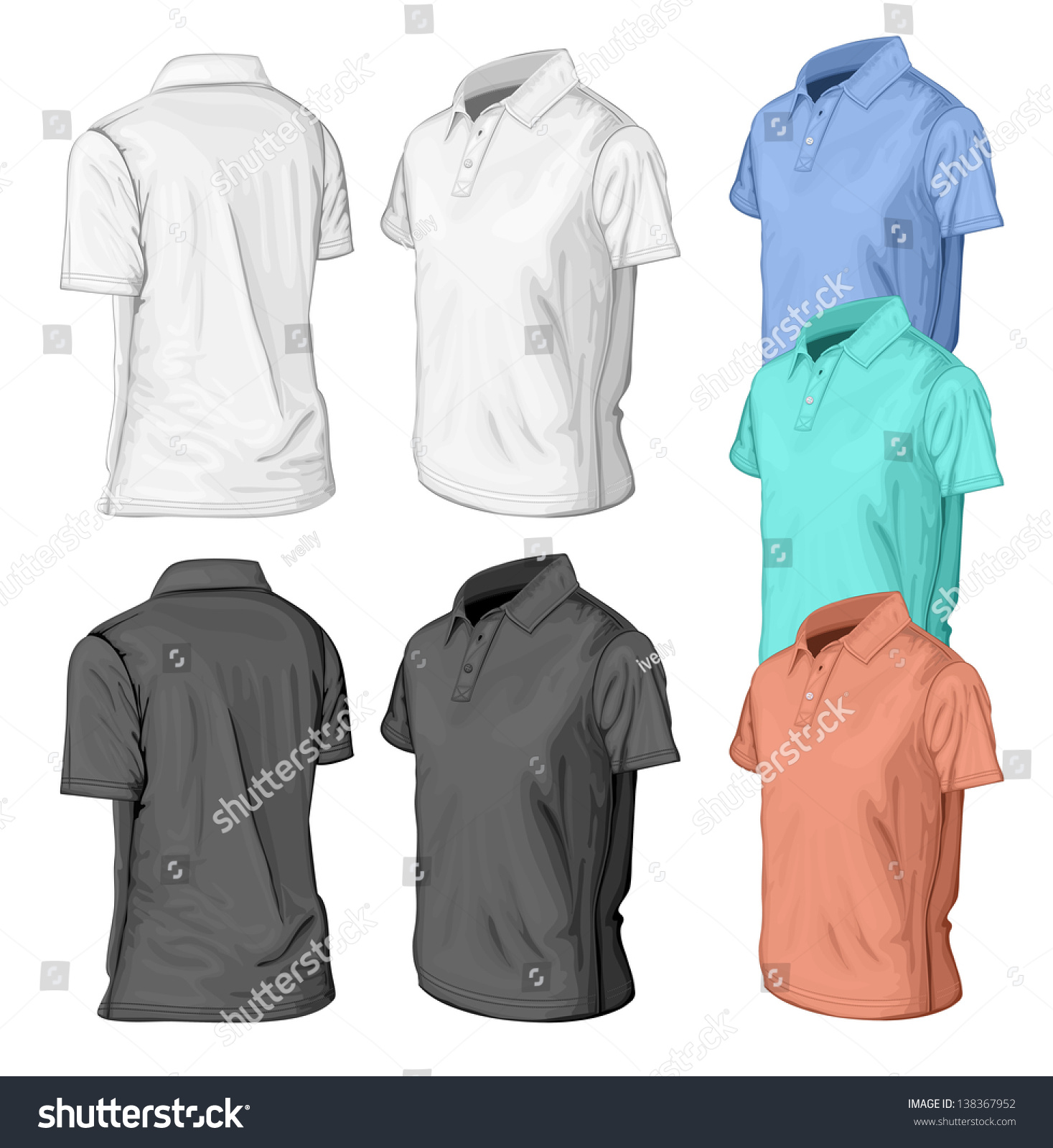 Mens Short Sleeve Tshirt Design Templates Stock Vector (Royalty Free ...