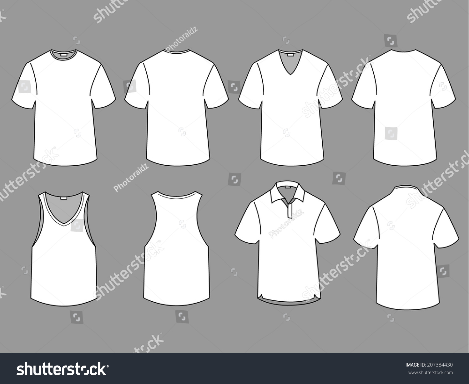 Mens Tshirt Design Template Stock Vector (Royalty Free) 207384430