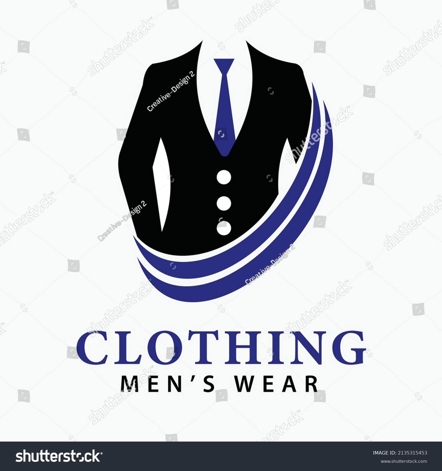 Mens Wear Logo Tuxedo Logo Design Stock Vector (Royalty Free ...