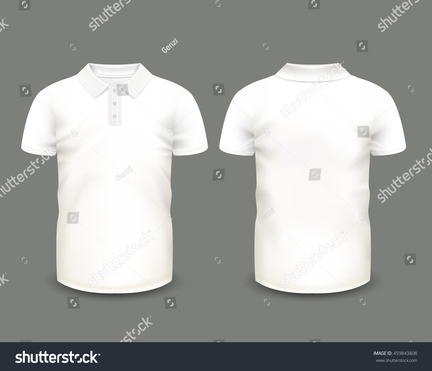 Download Mens White Polo Shirt Short Sleeve Stock Vector 459843808 ...