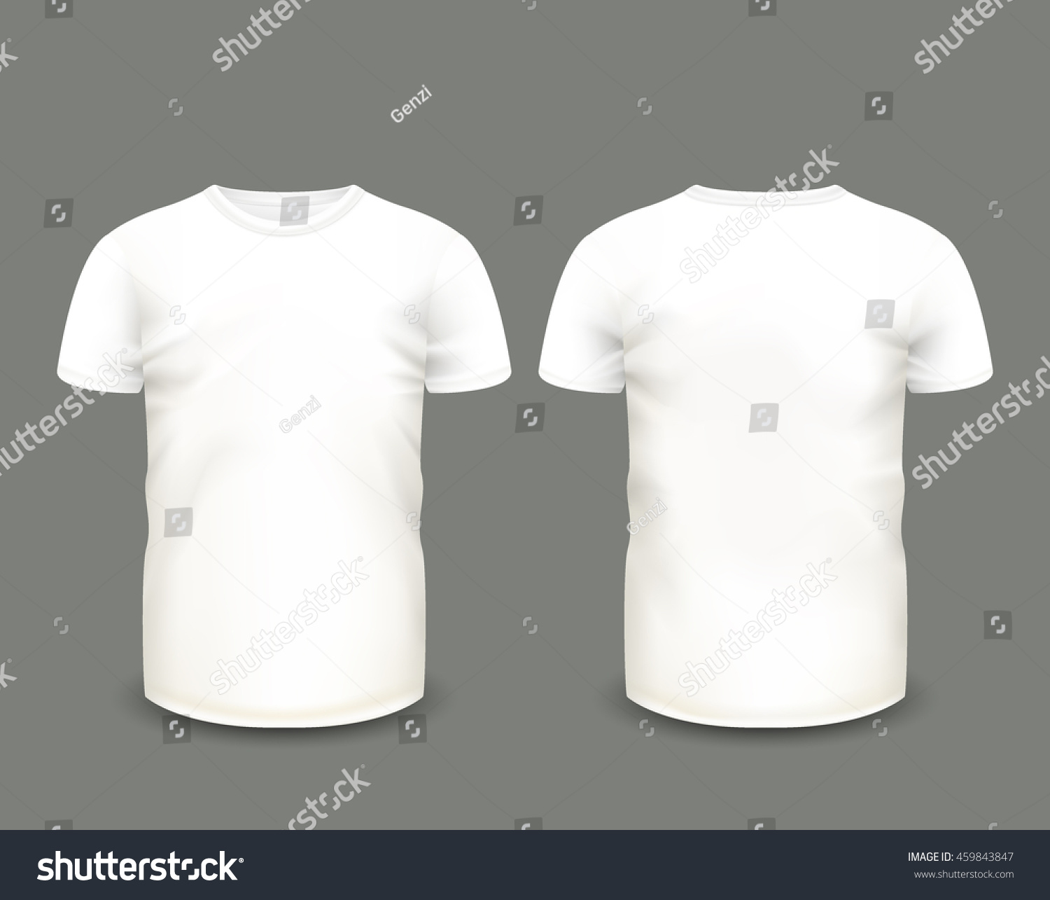 Download Mens White Tshirt Short Sleeve Front Stock Vector ...