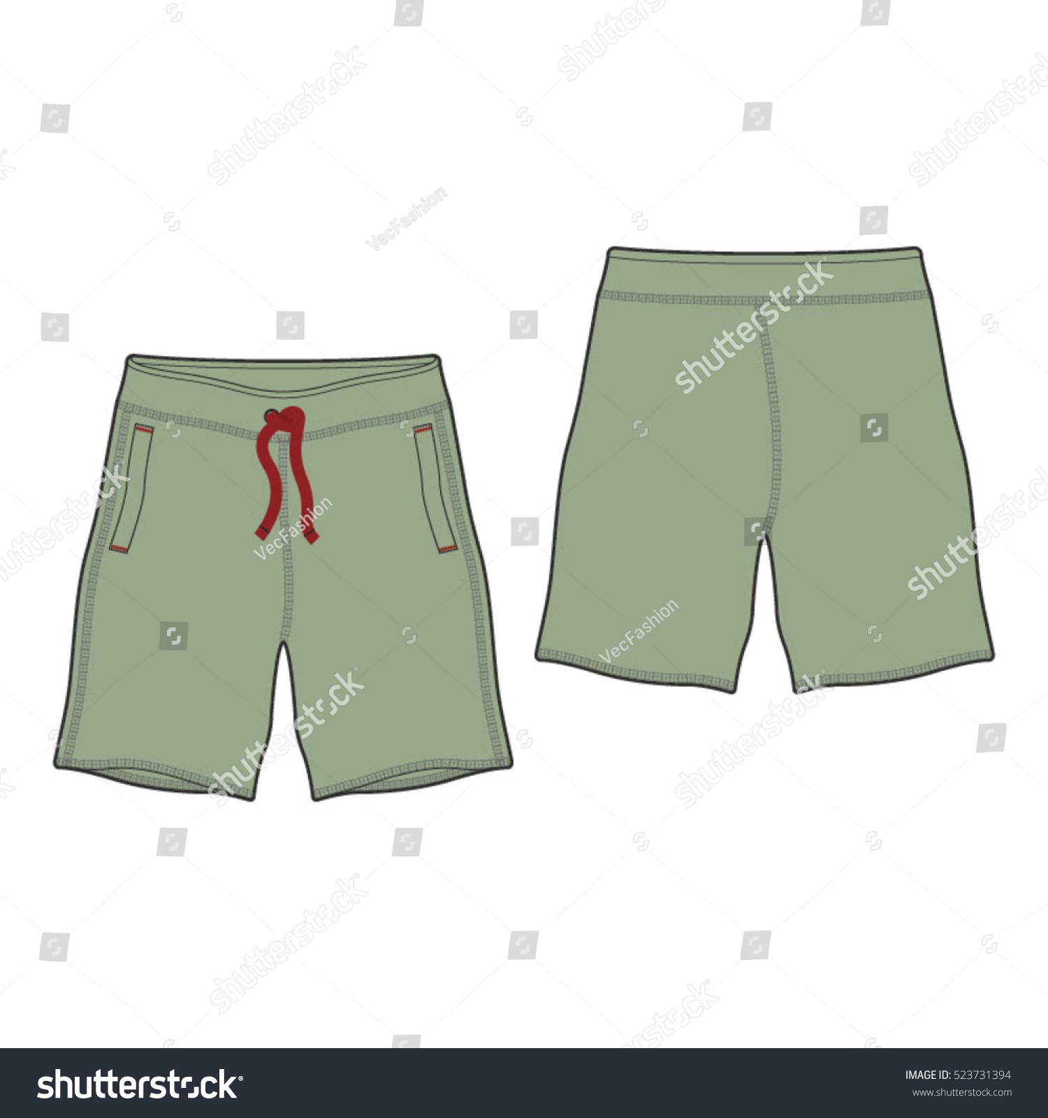 sweat shorts template
