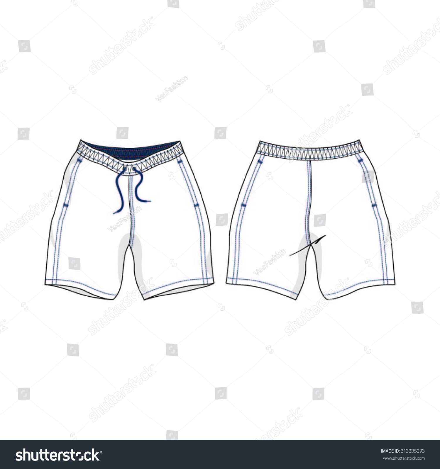 swim shorts template