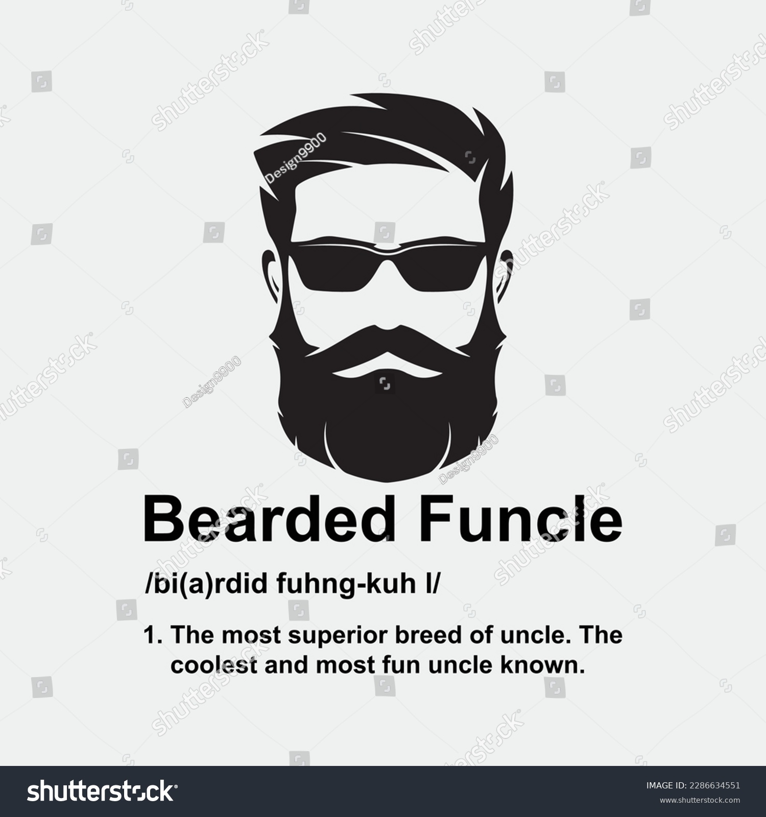 SVG of Mens Bearded Funcle Shirt Funny Uncle Definition svg