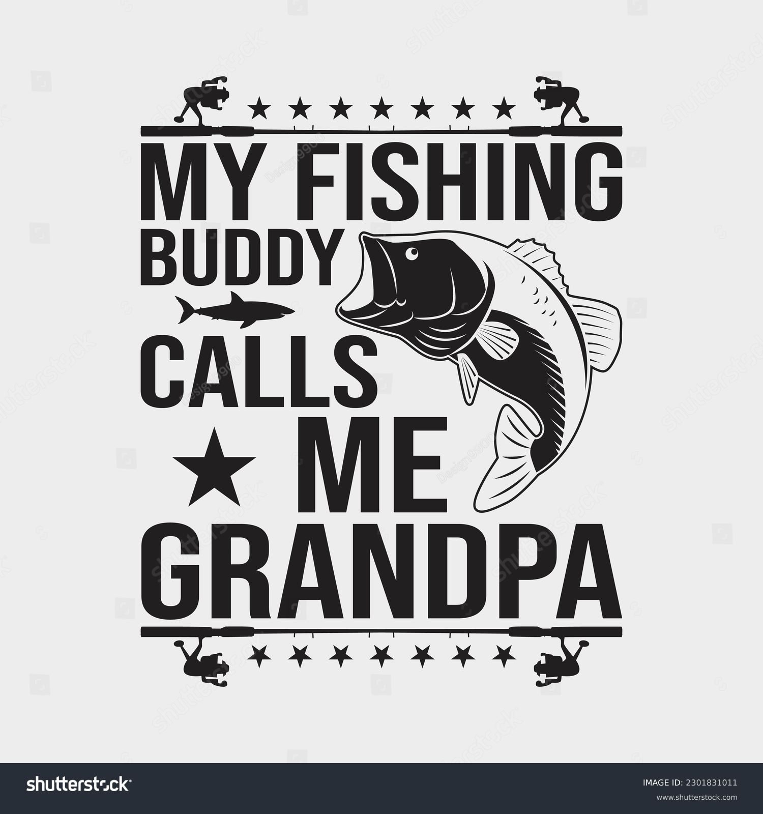 SVG of Mens My Fishing Buddies Call Me Grandpa Shirt, Cute Father's Day svg