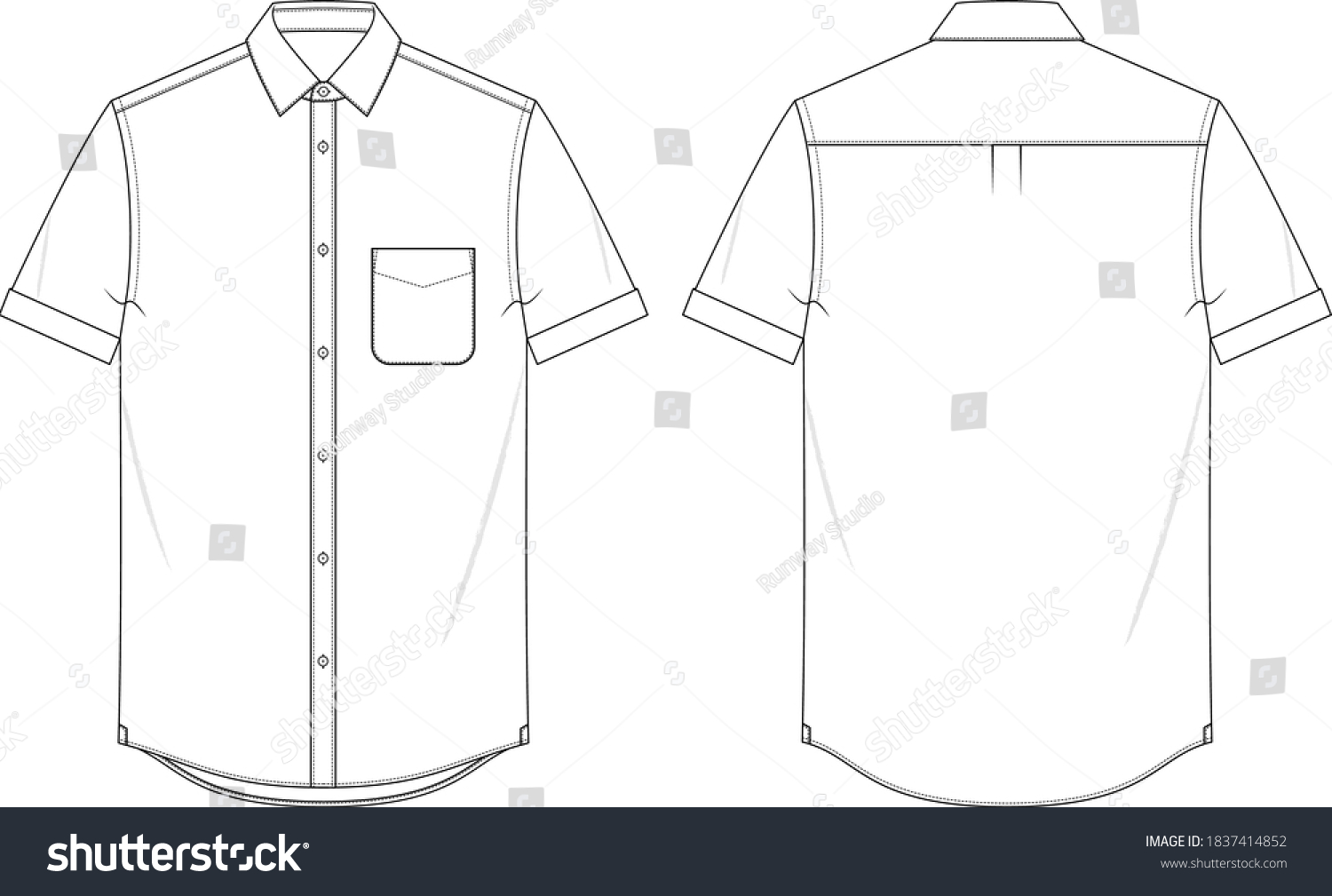 Short sleeve button up shirt Images, Stock Photos & Vectors | Shutterstock