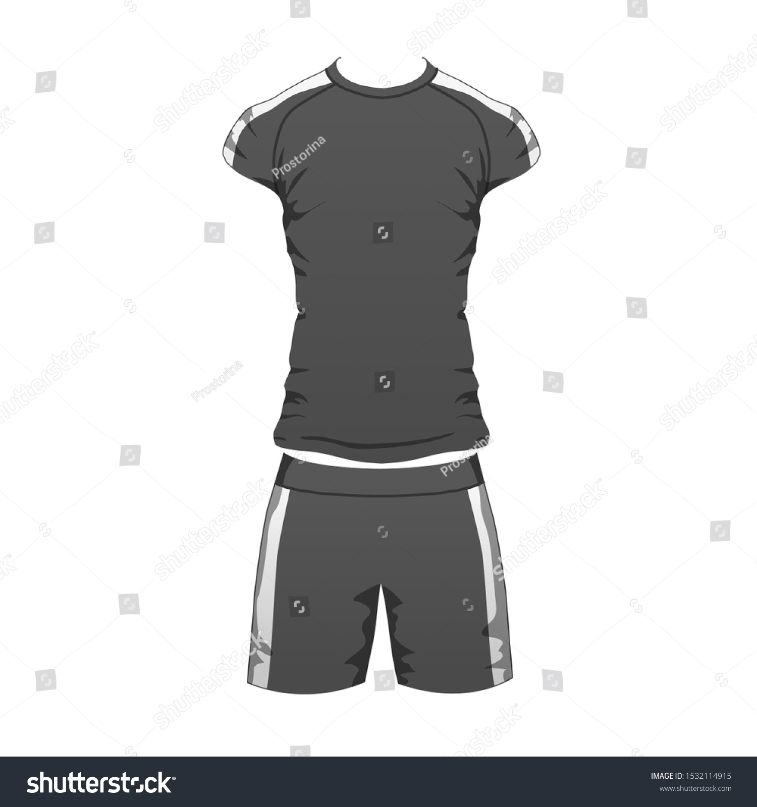 Mens Sport Outfit Suit Template Running Stock Vector (Royalty Free ...