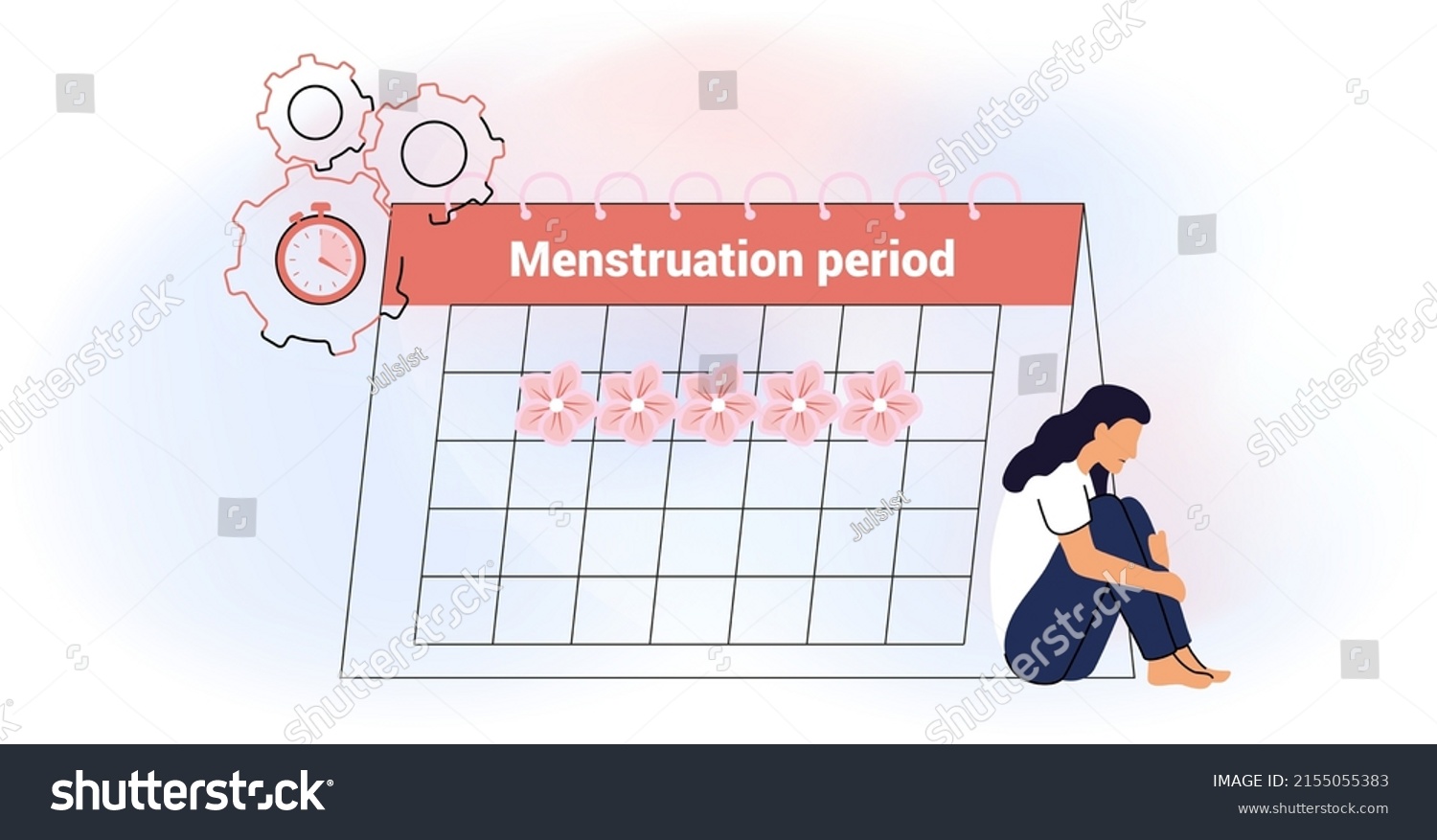 Menstruation Calendar Shedule Menstruation Control Pregnancy Stock Vector Royalty Free 7832